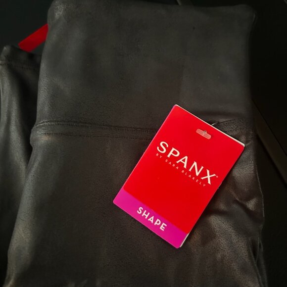 NWT SPANX Shaping Faux Leather Leggings Pants Spanx Shapewear - Picture 8 of 9